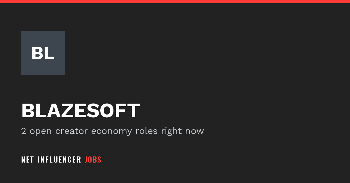 BLAZESOFT Jobs and Careers | Net Influencer Jobs