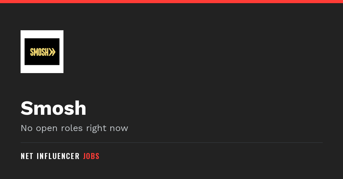 Alent Development Rout Talent Coordinator at Smosh | Net Influencer Jobs