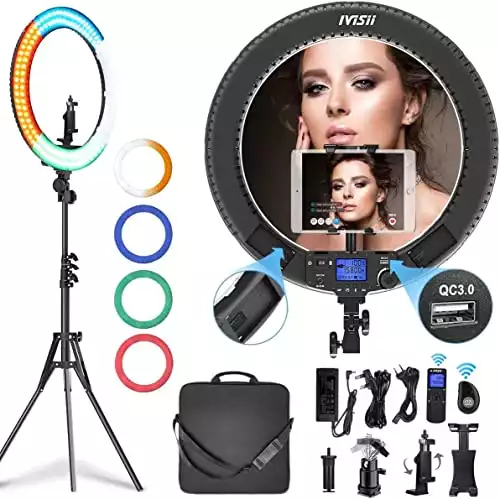 IVISII 19 inch Ring Light with Remote Controller