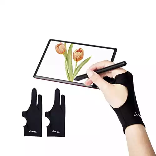 WooKoudai Digital Drawing Glove 2 Pack,Artist Glove for Drawing Tablet