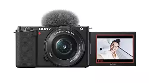 Sony Alpha ZV-E10 - APS-C Interchangeable Lens Mirrorless Vlog Camera Kit - Black