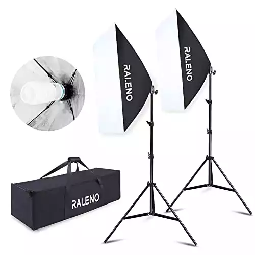 RALENO Softbox Photography Lighting Kit