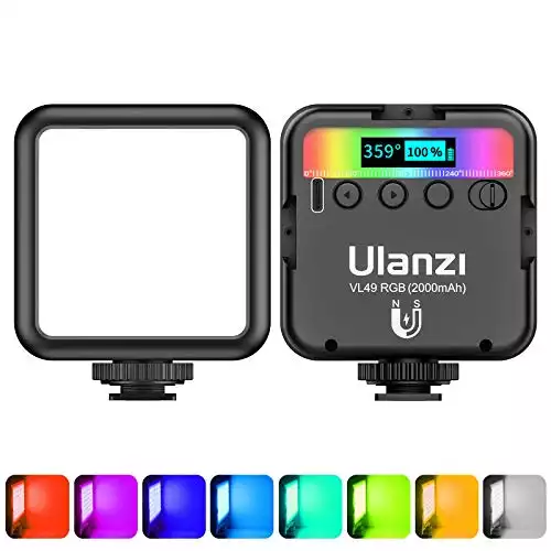 ULANZI VL49 RGB Video Lights, LED Camera Light 360°