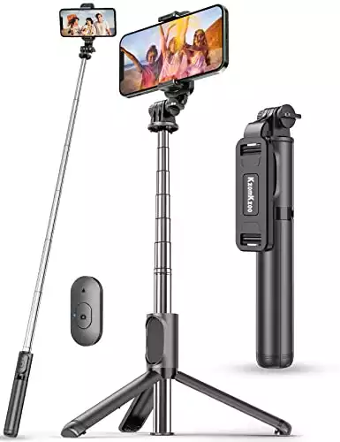 Selfie Stick Tripod with Detachable Wireless Remote