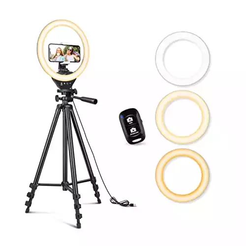 Sensyne 10” Ring Light with 50” Extendable Tripod Stand