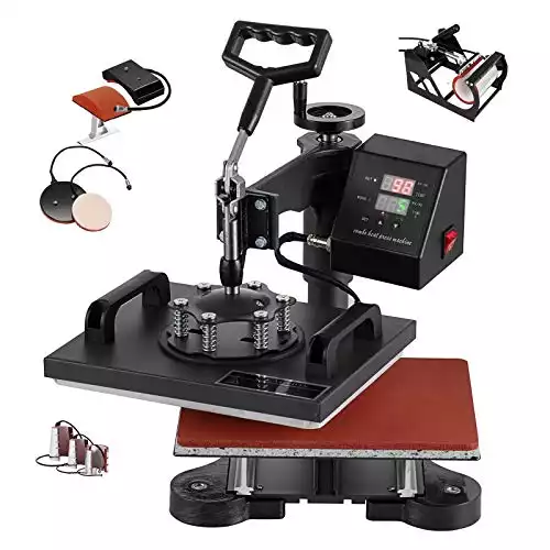 Hihone 8 in 1 Heat Press Machine, 12 x 10 inches Digital Sublimation 360 Degree