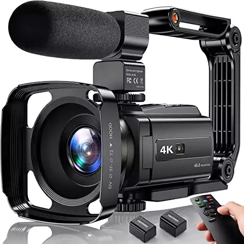 4K Video Camera Camcorder 48MP UHD