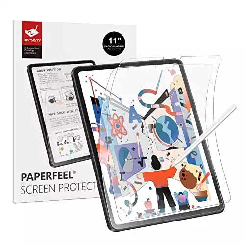 BERSEM [2 PACK] Paperfeel Screen protector Compatible with iPad Pro 11 inch
