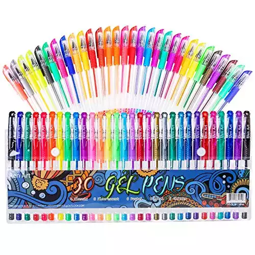 Gel Pens for Adult Coloring Books, 30 Colors Gel Marker