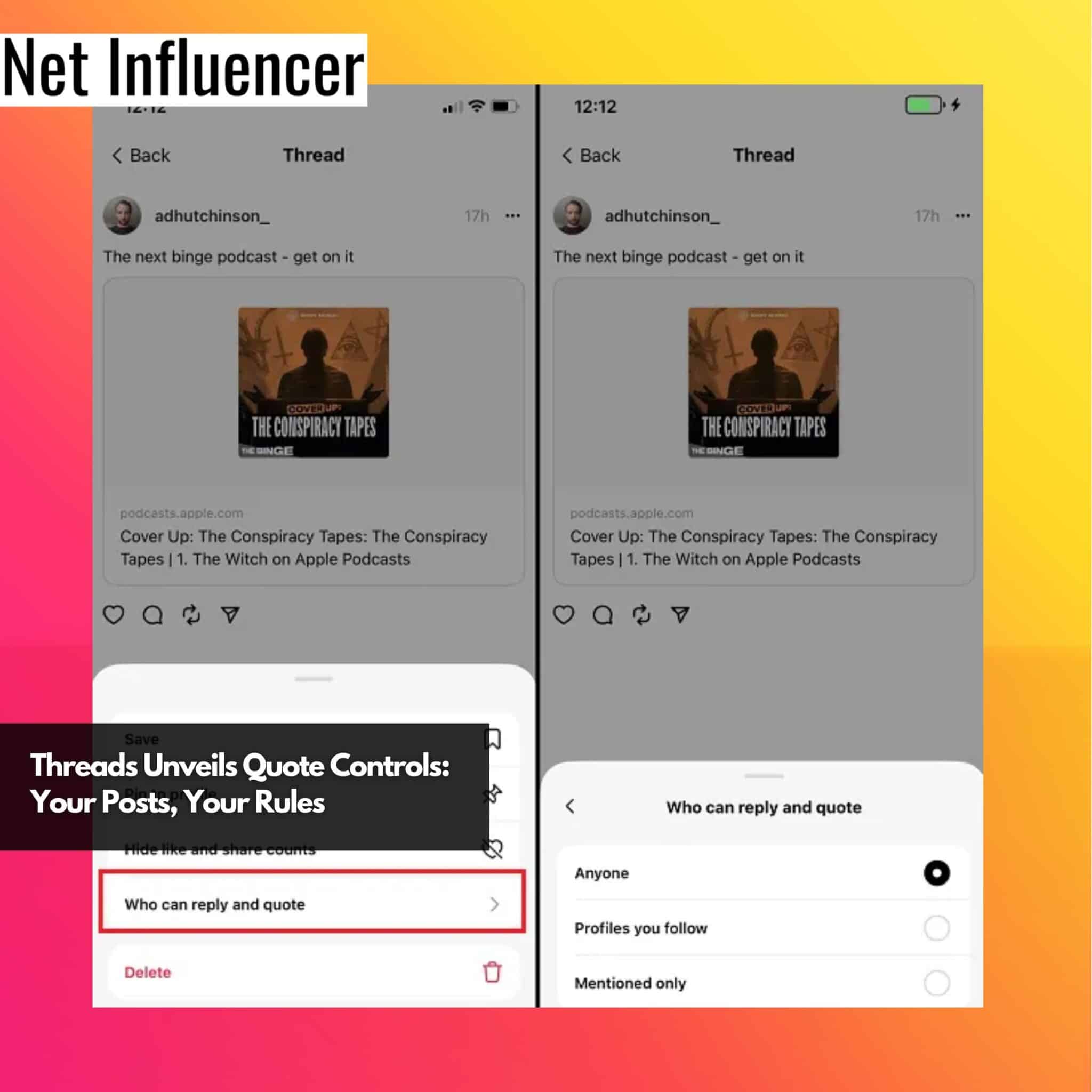 Threads Unveils Quote Controls Your Posts, Your Rules