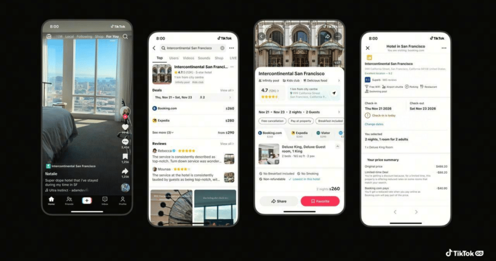 TikTok GO Launches In U.S. With Booking.com, Expedia, And Four Other ...