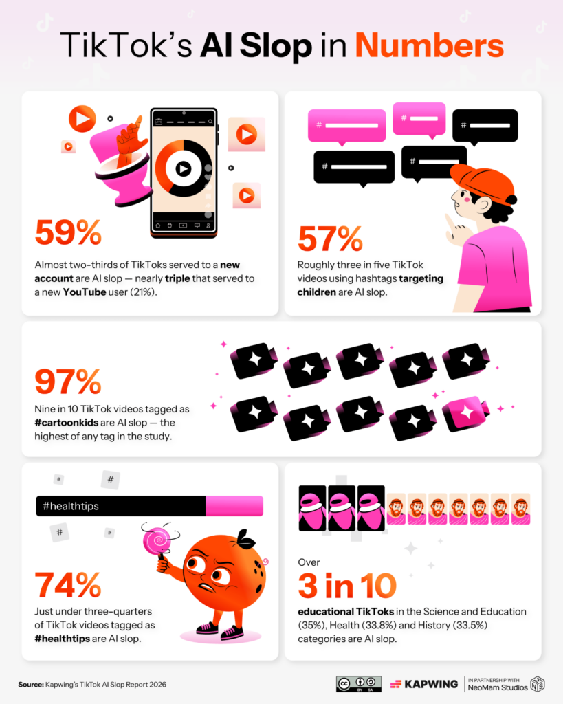 Data visualization of AI content trends in 2026