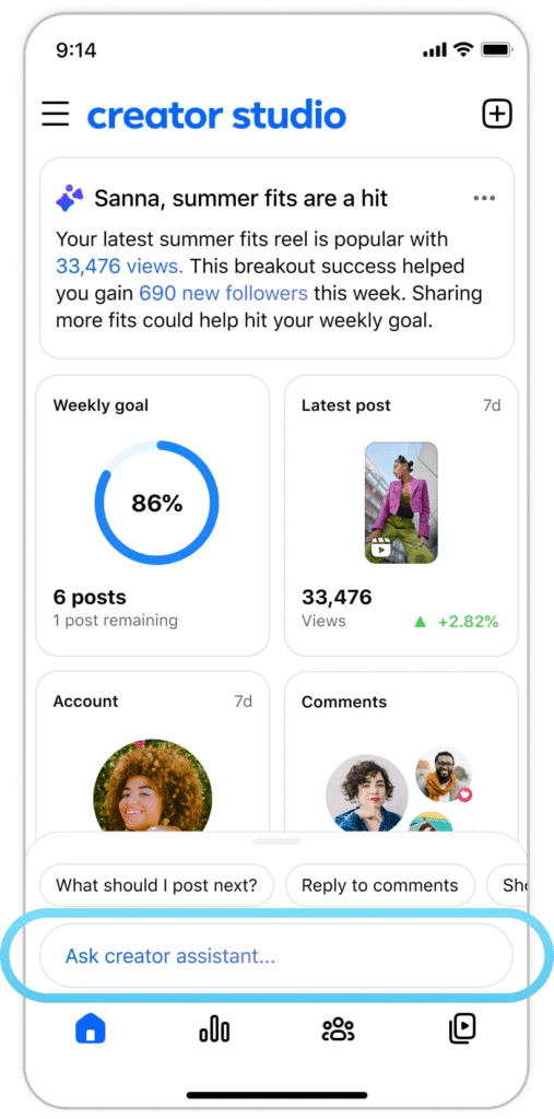 Meta Relaunches Facebook Creator Studio as AI-Powered App