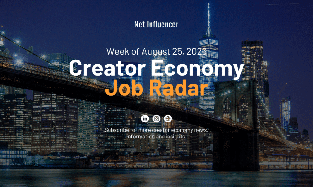 Sully Finlay Creator Economy Job Radar – August 25, 2026 – Amazon, Epic Games ...