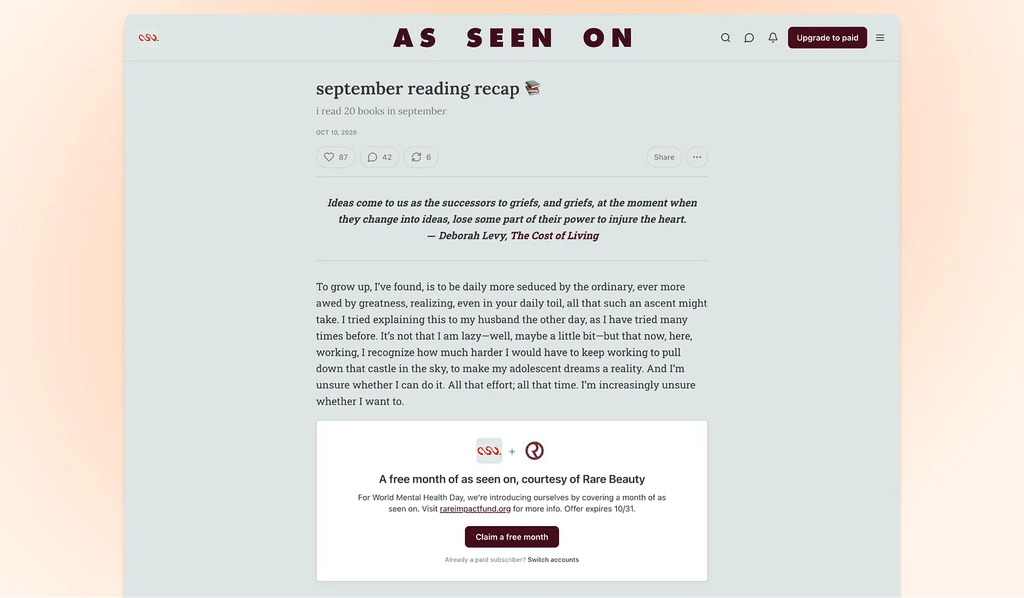 Substack Unveils Three New Sponsorship Formats for Publishers at Advertising Week