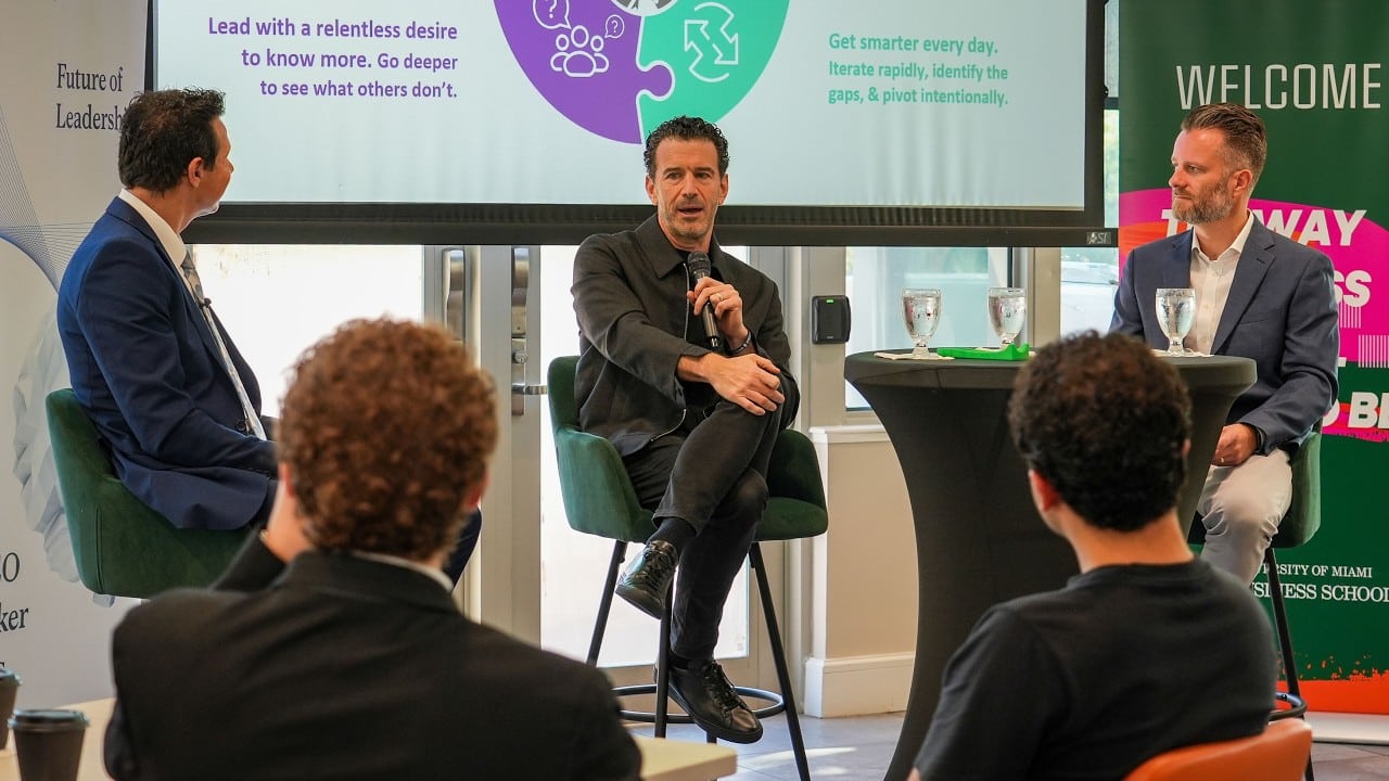 SharkNinja CEO Mark Barrocas speaks at the University of Miami Herbert Business School CEO Speaker Series